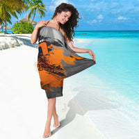 Custom MotoX Eagle Strike Motocross Sarong with Rider Silhouette and Orange Grunge Design - Wonder Print Shop