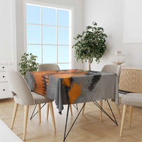 Custom MotoX Eagle Strike Motocross Tablecloth with Rider Silhouette and Orange Grunge Design - Wonder Print Shop