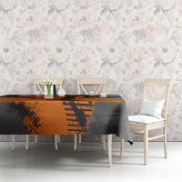 Custom MotoX Eagle Strike Motocross Tablecloth with Rider Silhouette and Orange Grunge Design - Wonder Print Shop
