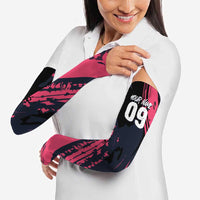 Custom Extreme Motocross Pink Arm Sleeves with Bold Tire Track Graphics - Wonder Print Shop