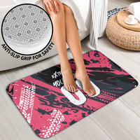 Custom Extreme Motocross Pink Bathroom Set with Bold Tire Track Graphics - Wonder Print Shop