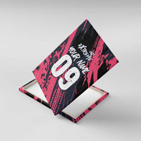 Custom Extreme Motocross Pink Canvas Wall Art with Bold Tire Track Graphics - Wonder Print Shop