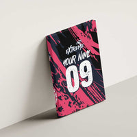 Custom Extreme Motocross Pink Canvas Wall Art with Bold Tire Track Graphics - Wonder Print Shop