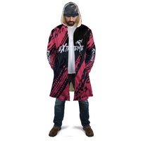 Custom Extreme Motocross Pink Cloak with Bold Tire Track Graphics - Wonder Print Shop