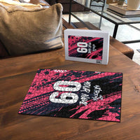 Custom Extreme Motocross Pink Puzzle with Bold Tire Track Graphics - Wonder Print Shop