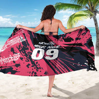 Custom Extreme Motocross Pink Sarong with Bold Tire Track Graphics - Wonder Print Shop