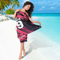 Custom Extreme Motocross Pink Sarong with Bold Tire Track Graphics - Wonder Print Shop