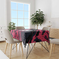 Custom Extreme Motocross Pink Tablecloth with Bold Tire Track Graphics - Wonder Print Shop