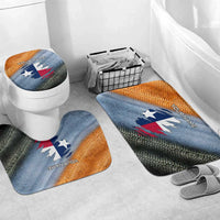 Custom Texas Flag Bathroom Set with Ripped Effect and Fish Scale Pattern - Wonder Print Shop