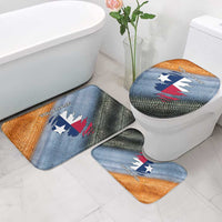 Custom Texas Flag Bathroom Set with Ripped Effect and Fish Scale Pattern - Wonder Print Shop