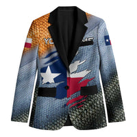 Custom Texas Flag Blazer with Ripped Effect and Fish Scale Pattern - Wonder Print Shop