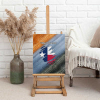 Custom Texas Flag Canvas Wall Art with Ripped Effect and Fish Scale Pattern - Wonder Print Shop