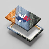 Custom Texas Flag Canvas Wall Art with Ripped Effect and Fish Scale Pattern - Wonder Print Shop