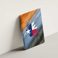 Custom Texas Flag Canvas Wall Art with Ripped Effect and Fish Scale Pattern - Wonder Print Shop