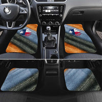 Texas Flag Car Mats with Ripped Effect and Fish Scale Pattern - Wonder Print Shop