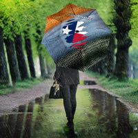 Custom Texas Flag Umbrella with Ripped Effect and Fish Scale Pattern - Wonder Print Shop