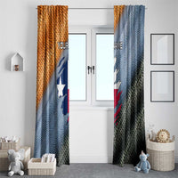 Custom Texas Flag Window Curtain with Ripped Effect and Fish Scale Pattern - Wonder Print Shop