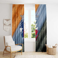 Custom Texas Flag Window Curtain with Ripped Effect and Fish Scale Pattern - Wonder Print Shop