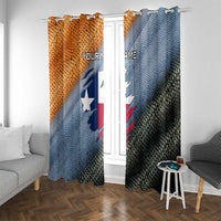 Custom Texas Flag Window Curtain with Ripped Effect and Fish Scale Pattern - Wonder Print Shop