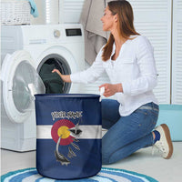 Custom Fishing Hook Laundry Basket with Colorado Flag Theme and Blue White Graphic Pattern - Wonder Print Shop