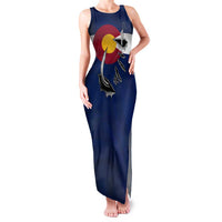 Custom Fishing Hook Family Matching Tank Maxi Dress and Hawaiian Shirt with Colorado Flag Theme and Blue White Graphic Pattern - Wonder Print Shop