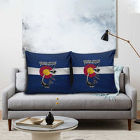 Custom Fishing Hook Pillow Cover with Colorado Flag Theme and Blue White Graphic Pattern - Wonder Print Shop