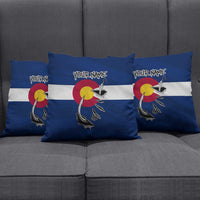 Custom Fishing Hook Pillow Cover with Colorado Flag Theme and Blue White Graphic Pattern - Wonder Print Shop