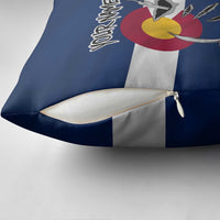 Custom Fishing Hook Pillow Cover with Colorado Flag Theme and Blue White Graphic Pattern - Wonder Print Shop