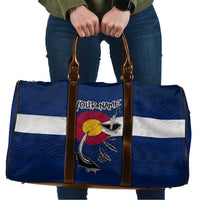 Custom Fishing Hook Travel Bag with Colorado Flag Theme and Blue White Graphic Pattern - Wonder Print Shop