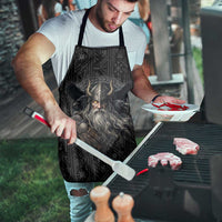 Vikings Odin Apron with Viking Runes and Ravens Norse Mythology - Wonder Print Shop