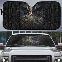 Vikings Odin Auto Sun Shade with Viking Runes and Ravens Norse Mythology - Wonder Print Shop
