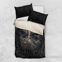 Vikings Odin Bedding Set with Viking Runes and Ravens Norse Mythology - Wonder Print Shop