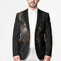 Vikings Odin Blazer with Viking Runes and Ravens Norse Mythology - Wonder Print Shop
