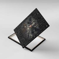 Vikings Odin Canvas Wall Art with Viking Runes and Ravens Norse Mythology - Wonder Print Shop