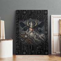 Vikings Odin Canvas Wall Art with Viking Runes and Ravens Norse Mythology - Wonder Print Shop