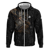 Vikings Odin Hoodie with Viking Runes and Ravens Norse Mythology - Wonder Print Shop