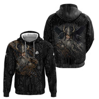 Vikings Odin Hoodie with Viking Runes and Ravens Norse Mythology - Wonder Print Shop