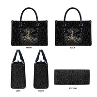 Vikings Odin Leather Bag with Viking Runes and Ravens Norse Mythology - Wonder Print Shop
