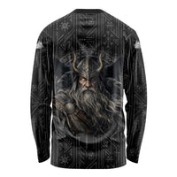 Vikings Odin Long Sleeve Shirt with Viking Runes and Ravens Norse Mythology - Wonder Print Shop