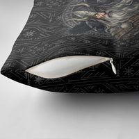 Vikings Odin Pillow Cover with Viking Runes and Ravens Norse Mythology - Wonder Print Shop