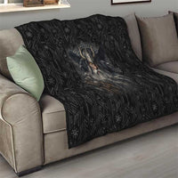 Vikings Odin Quilt with Viking Runes and Ravens Norse Mythology - Wonder Print Shop