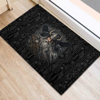 Vikings Odin Rubber Doormat with Viking Runes and Ravens Norse Mythology - Wonder Print Shop
