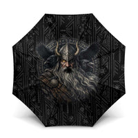 Vikings Odin Umbrella with Viking Runes and Ravens Norse Mythology - Wonder Print Shop