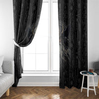 Vikings Odin Window Curtain with Viking Runes and Ravens Norse Mythology - Wonder Print Shop