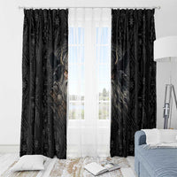 Vikings Odin Window Curtain with Viking Runes and Ravens Norse Mythology - Wonder Print Shop