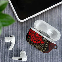 Yggdrasil AirPods Case with Red Norse Dragon and Runes Viking Heritage Tribute - Wonder Print Shop