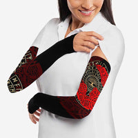 Yggdrasil Arm Sleeves with Red Norse Dragon and Runes Viking Heritage Tribute - Wonder Print Shop