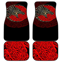 Yggdrasil Car Mats with Red Norse Dragon and Runes Viking Heritage Tribute - Wonder Print Shop