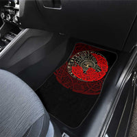 Yggdrasil Car Mats with Red Norse Dragon and Runes Viking Heritage Tribute - Wonder Print Shop