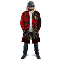 Yggdrasil Cloak with Red Norse Dragon and Runes Viking Heritage Tribute - Wonder Print Shop